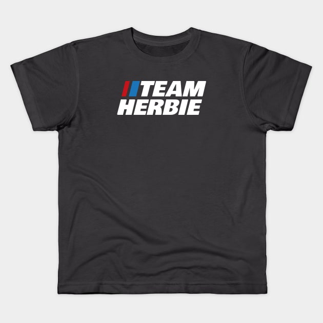 Team Herbie (Reversed Text Design) Kids T-Shirt by jepegdesign